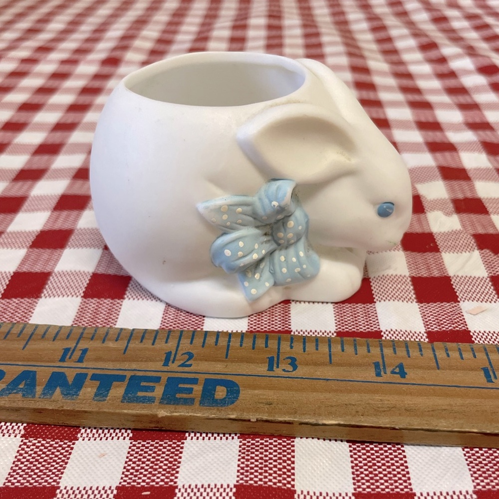 Hallmark Porcelain Bunny with Blue Bow